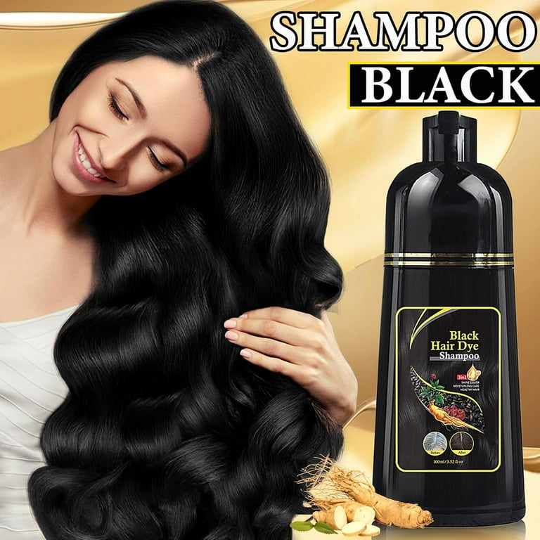 BLACK HAIR DYE SHAMPOO 3 IN ONE