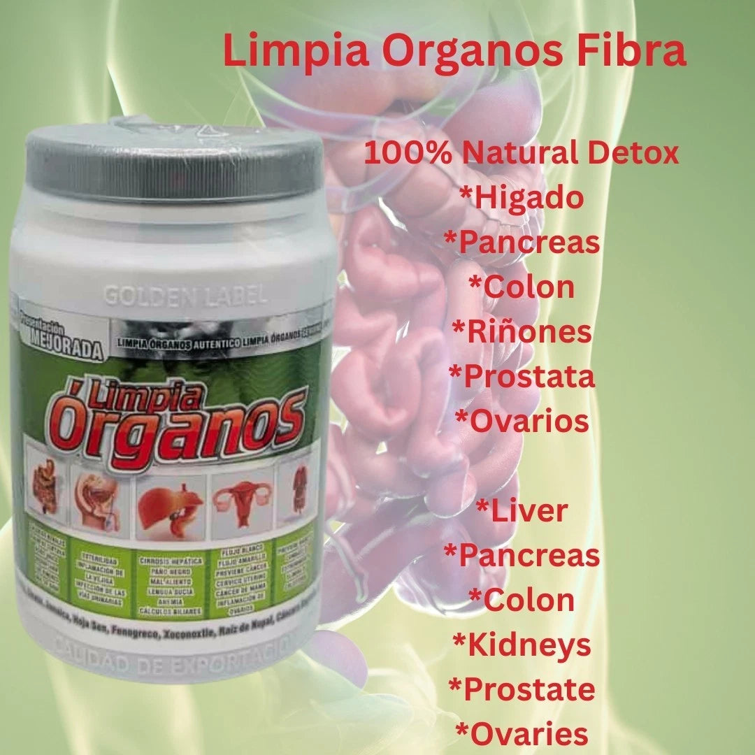 LIMPIA ORGANOS FIBRA 500g 100% NATURAL SUPLEMENT