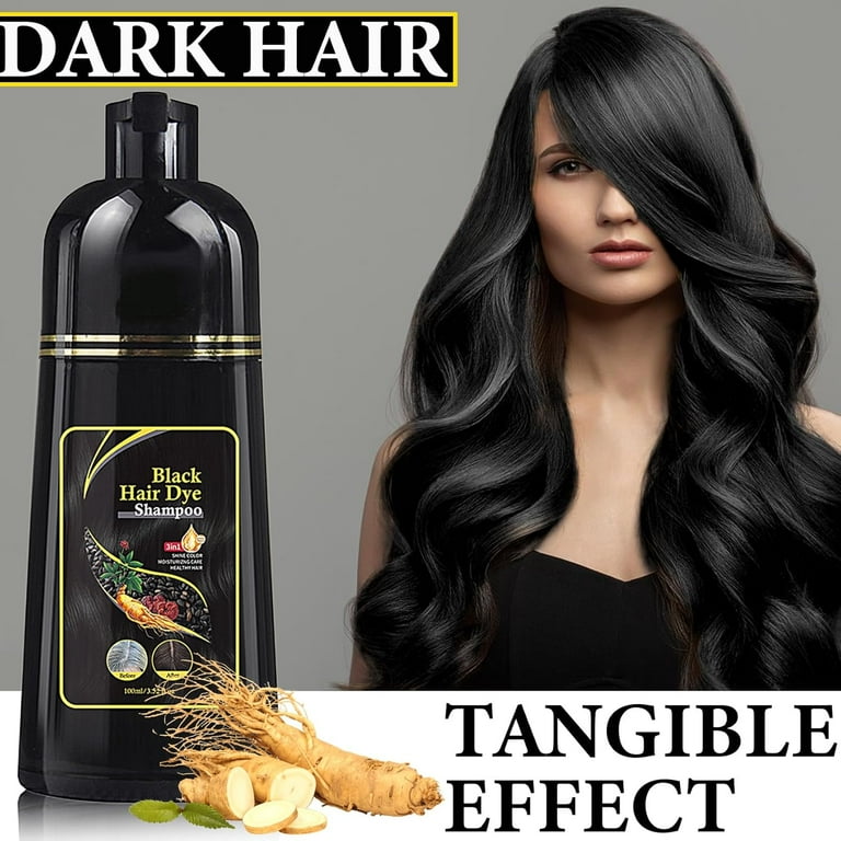 BLACK HAIR DYE SHAMPOO 3 IN ONE