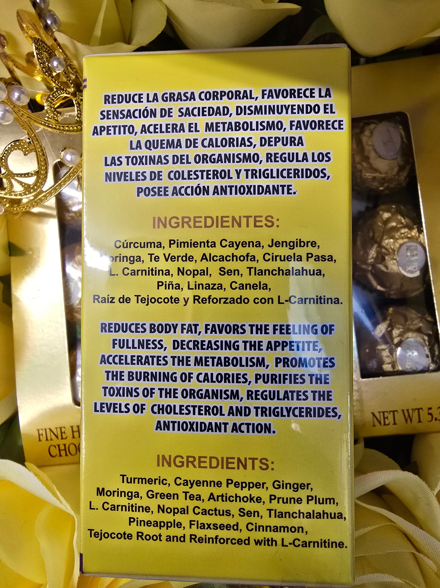 CHUPAPANZA CAPSULES BASED ON GINGER ROOT PINEAPPLE FLAXSEED AND CINNAMON