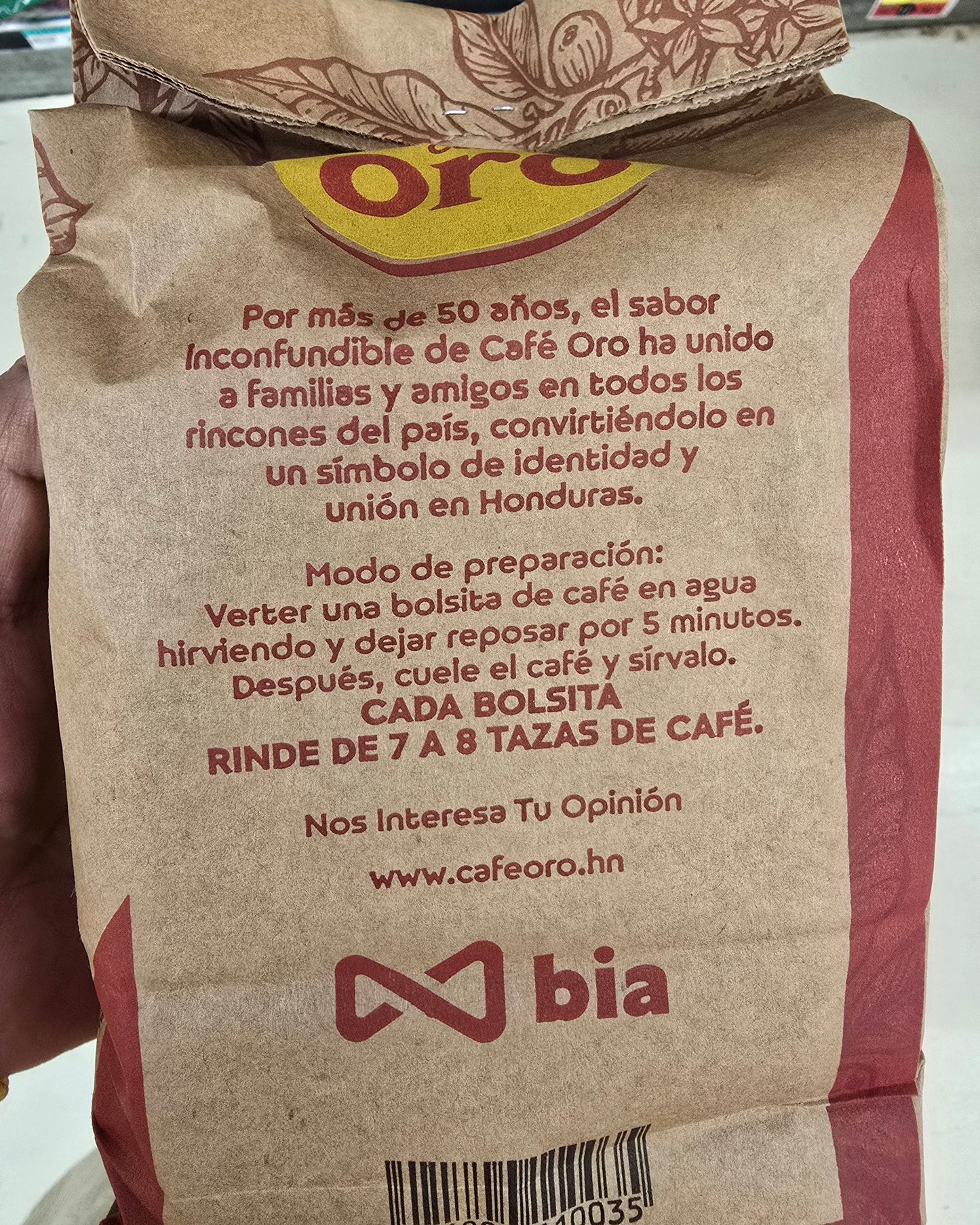 CAFE ORO DE HONDURAS