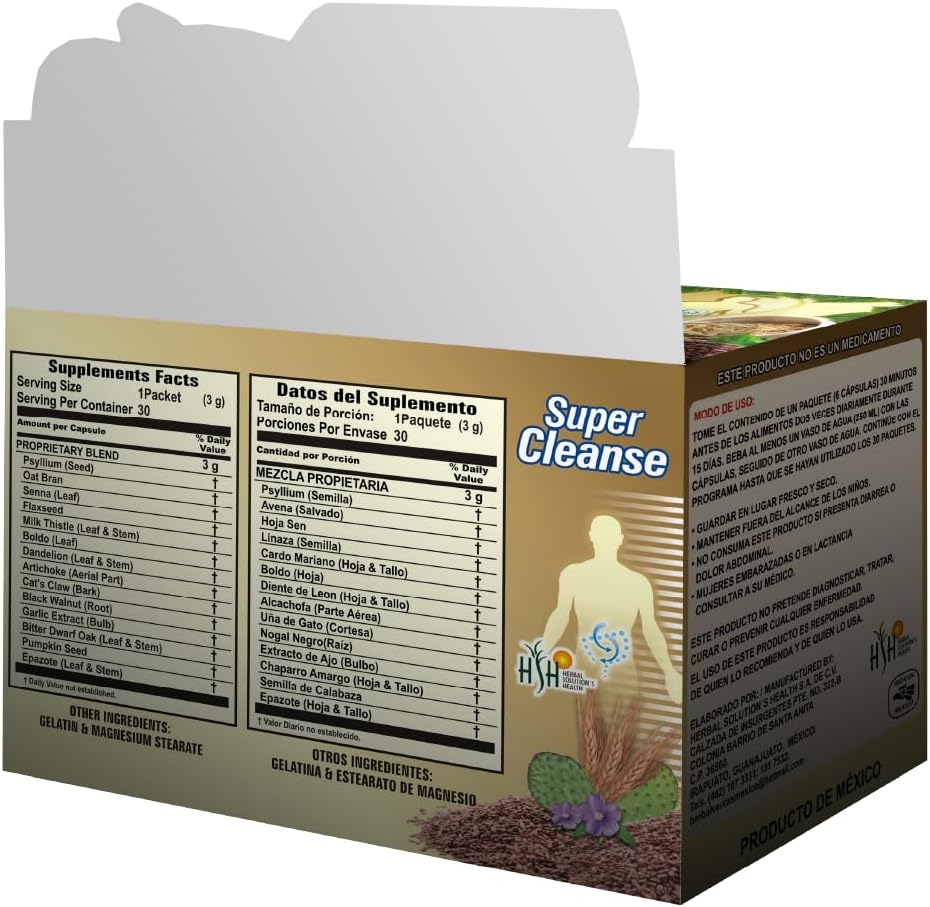 SUPER CLEANSE BY HERBAL SOLUTION 15 DAY EXTRA STRENGTH DETOX