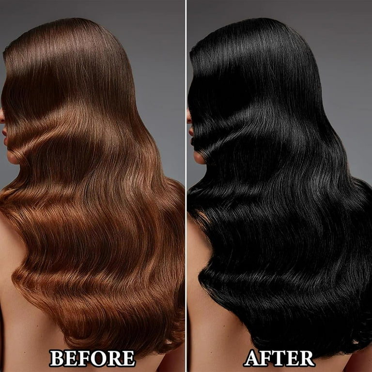 BLACK HAIR DYE SHAMPOO 3 IN ONE
