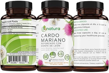 CARDO MARIANO REFORZADO CON DIENTE DE LEON / MILK THISTLE REINFORCED WITH MILK THISTLE ROOT LIVER HEALT SUPPORT
