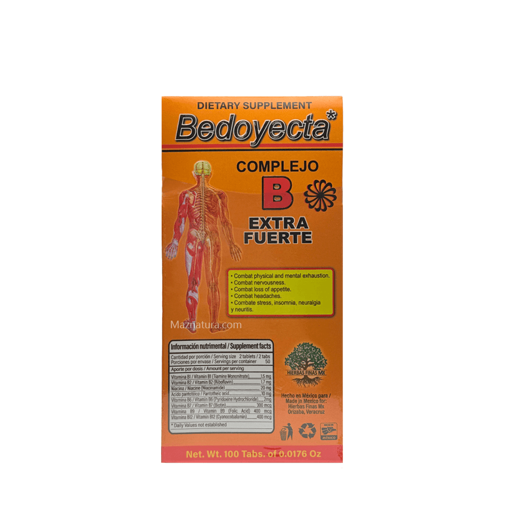 BEDOYECTA COMPLEJO B EXTRA FUERTE 100 CAPS SUPLEMENTO