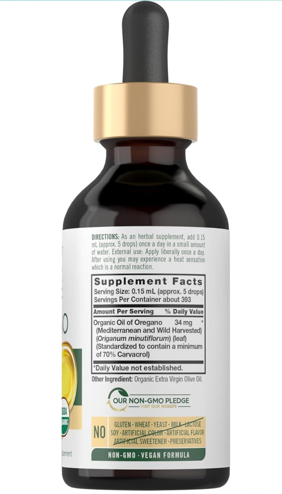 ACEITE DE OREGANO OIL OF OREGANO LIQUID DROPS 2 fl oz.