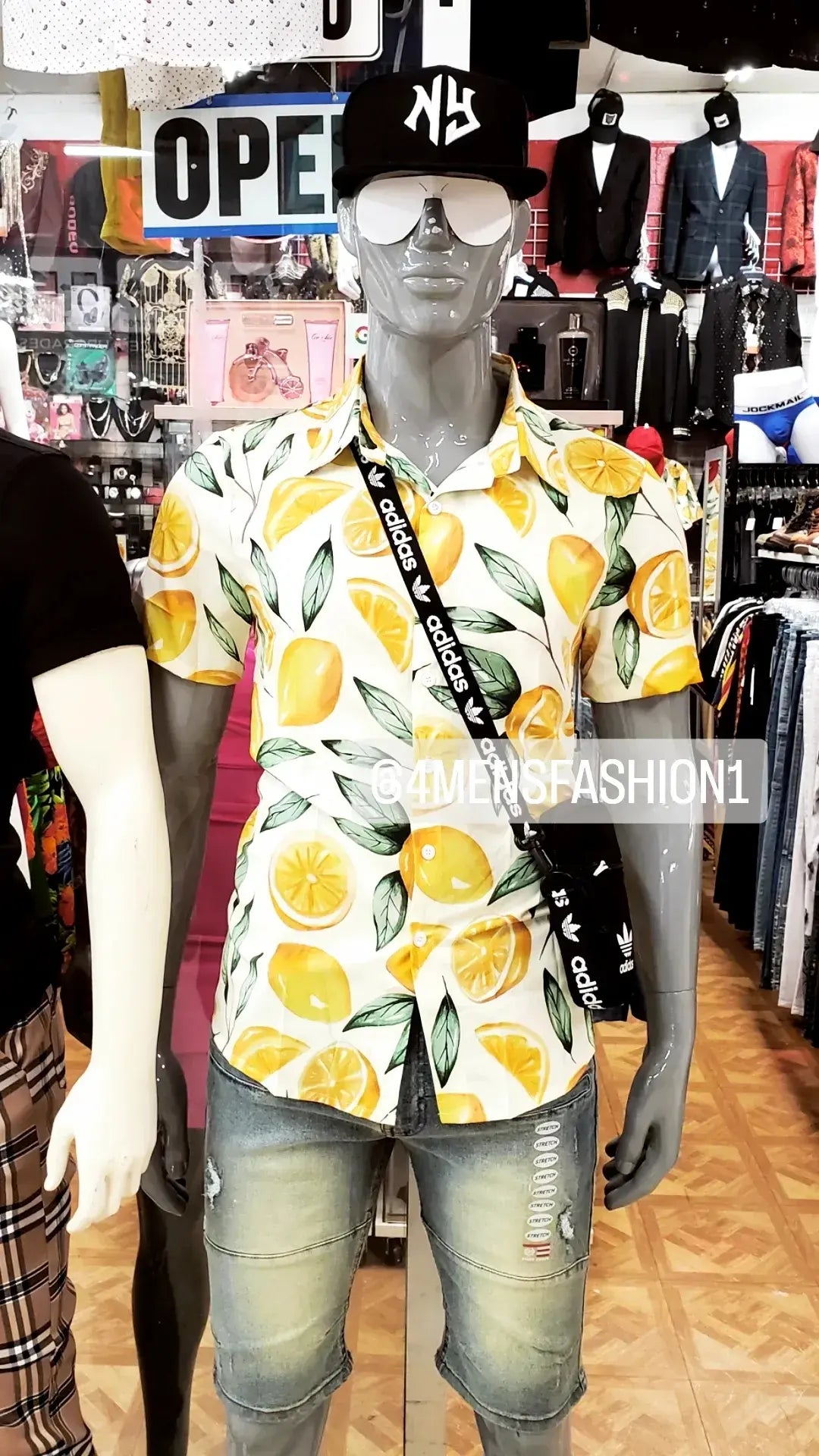 LEMON VIBRANT PRINT MEN HAWAIIAN SHIRT