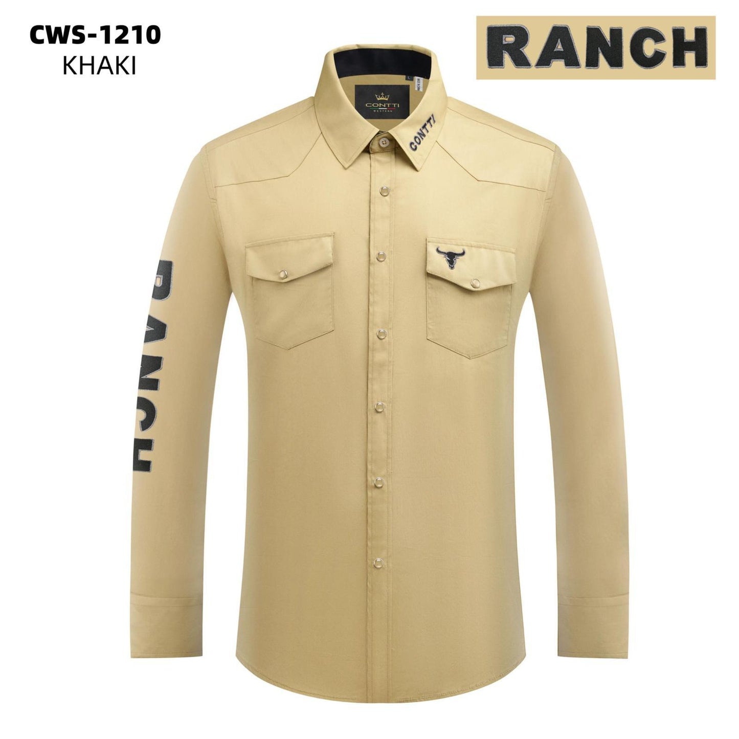 WESTERN COWBOY SHIRT WITH EMBROIDERED LETTER