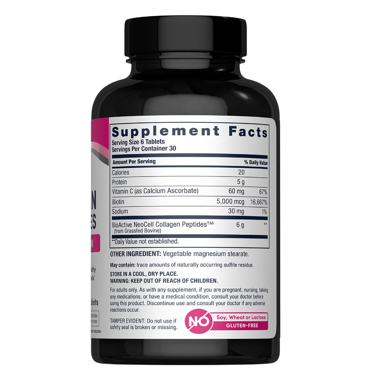 COLLAGEN PEPTIDES + VITAMIN C & BIOTIN 180 TABLETS