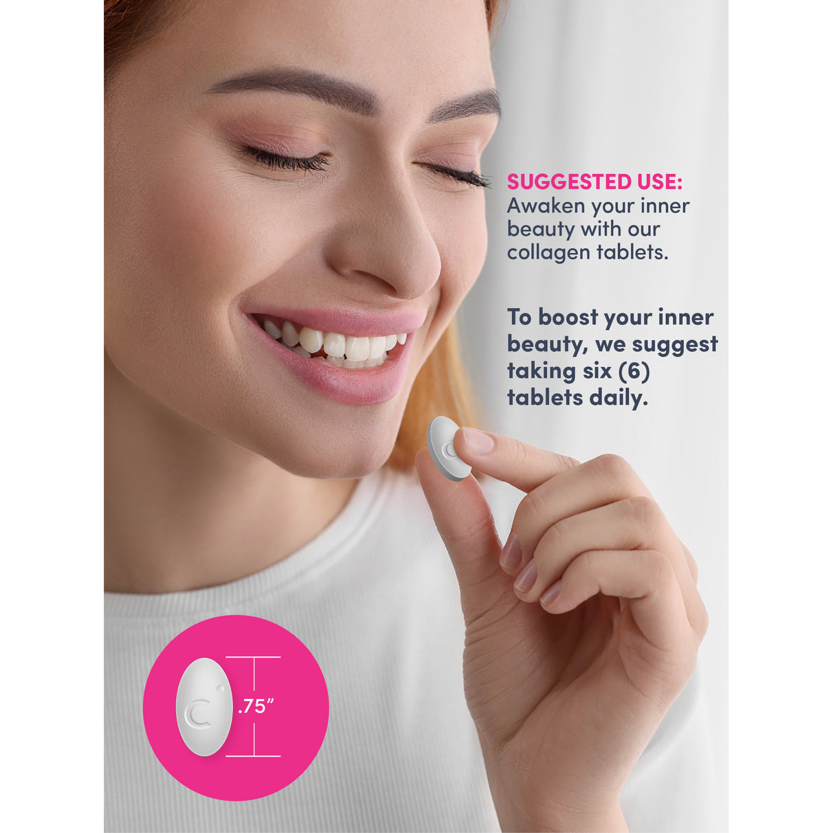 COLLAGEN PEPTIDES + VITAMIN C & BIOTIN 180 TABLETS
