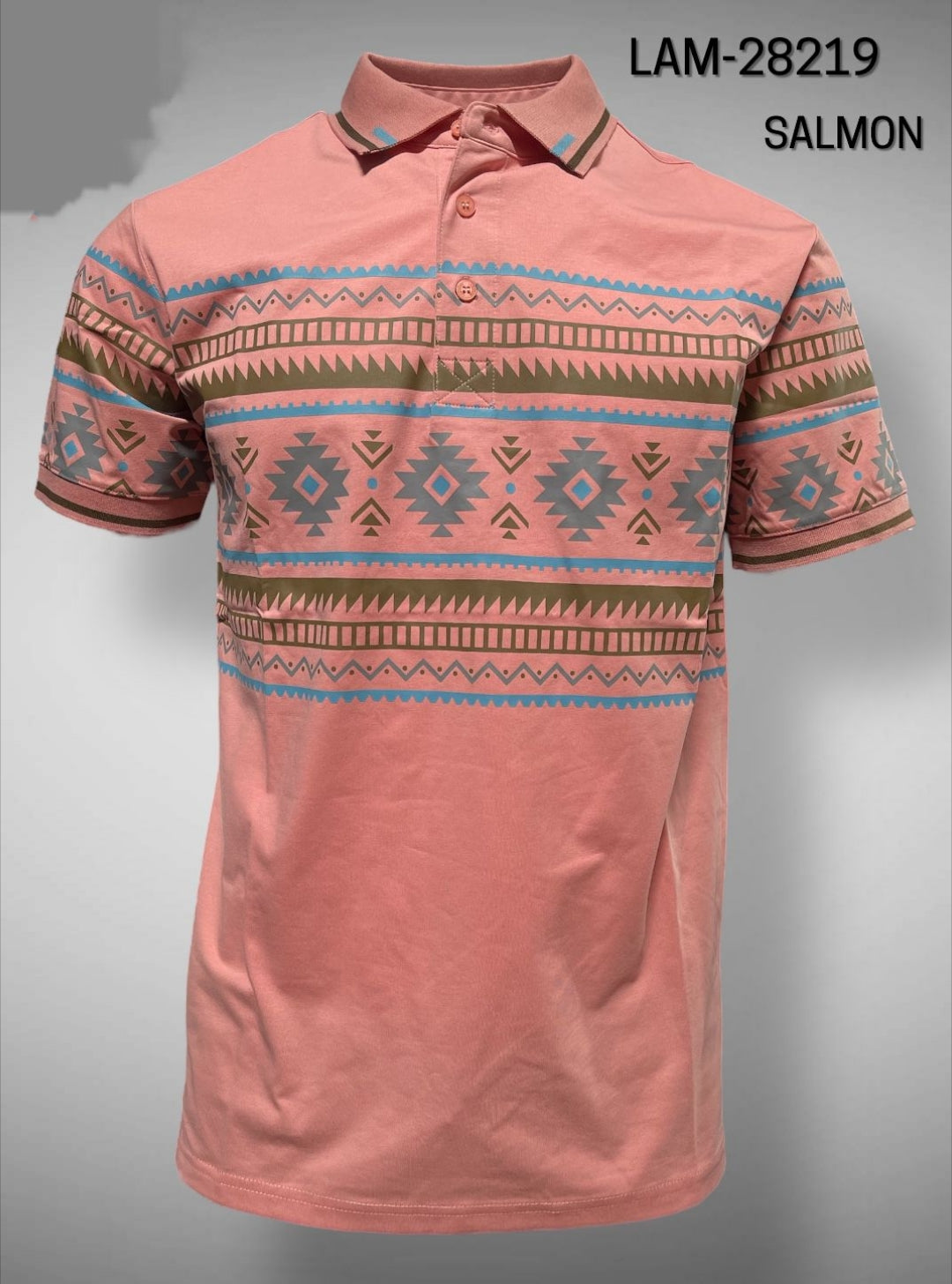 AZTEC PRINT SPRING POLO SHIRT