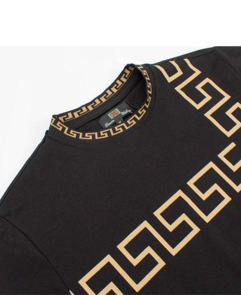 GREEK PRINTED STRETCH T SHIRT