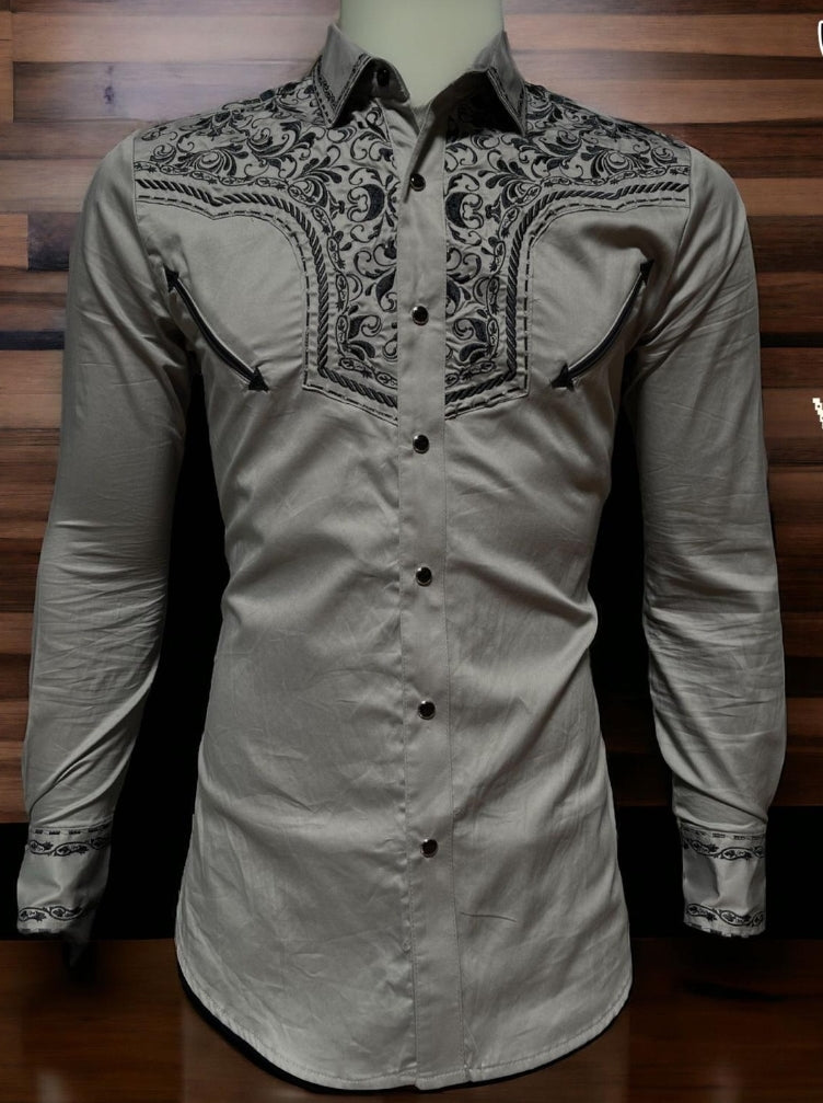 MEN'S WESTERN EMBROIDERED SHIRT