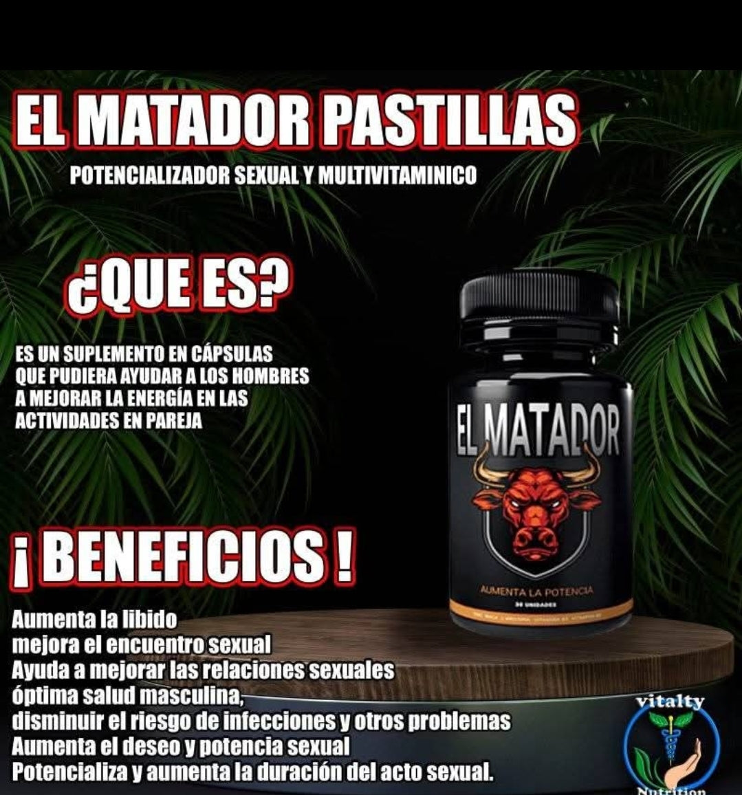 EL MATADOR SUPLEMENTO MULTIVITAMINICO AUMENTO DE POTENCIA MASCULINA