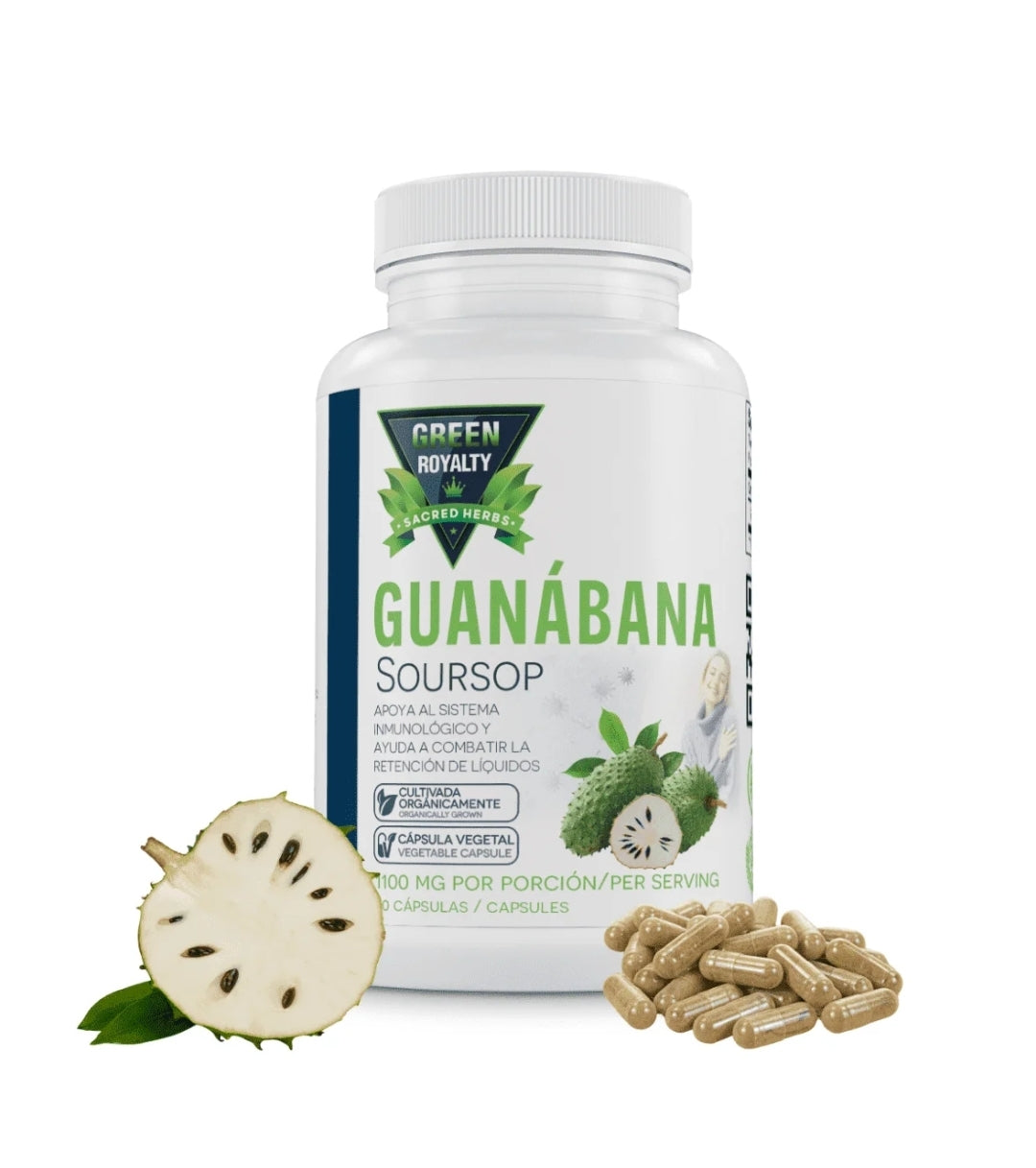 GREEN ROYALTI GRAVIOLA GUANABANA SOURSOP CAPSULES IMMUNE SUPPORT