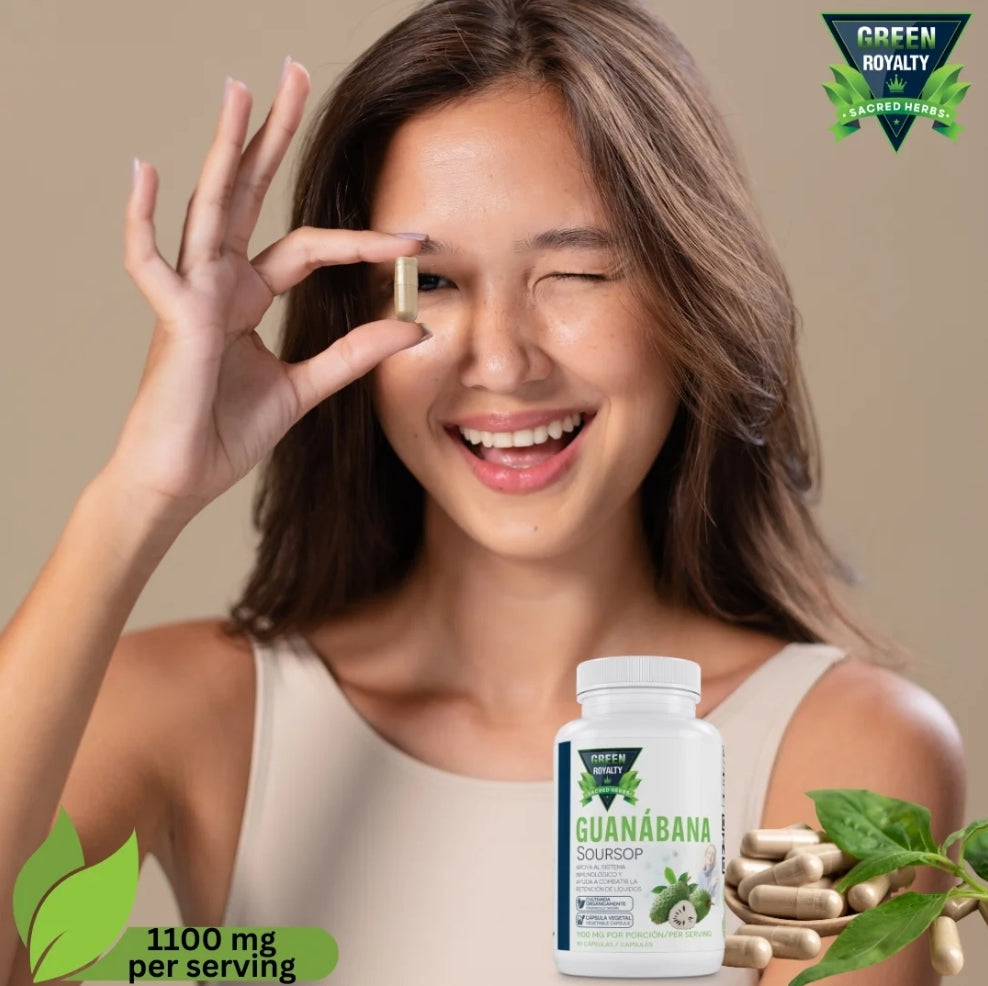 GREEN ROYALTI GRAVIOLA GUANABANA SOURSOP CAPSULES IMMUNE SUPPORT