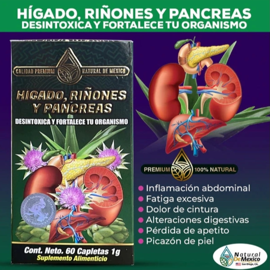 HIGADO RIÑONES Y PANCREAS DESINTOXICA Y FORTALECE TU ORGANISMO