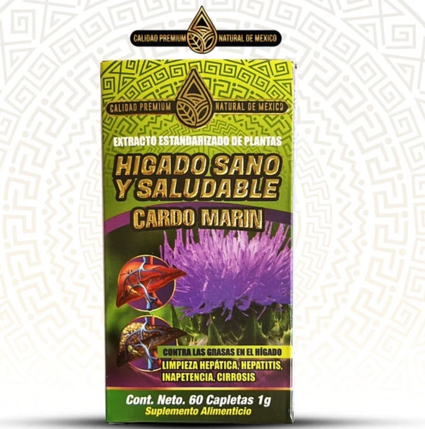 HIGADO SANO Y SALUDABLE CARDO MARIN HEALTHY LIVER NATURAL SUPLEMENT