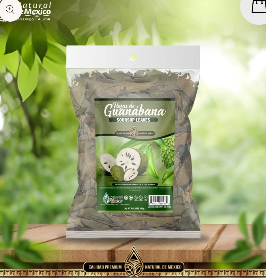 HOJAS DE GUANABANA HERB TEA LEAVES GRAVIOLA 100% NATURAL