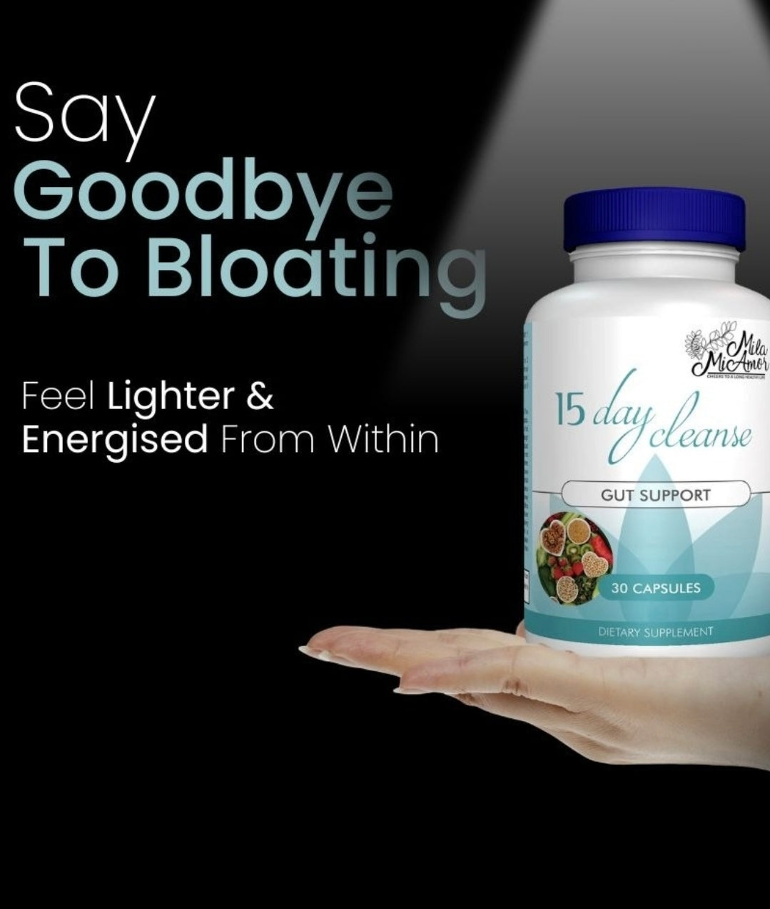 15 DAY CLEANSE GUT AND COLON SUPPORT WITH SENNA CASCARA SAGRADA AND PSYLLIUM HUSK CAFFEINE FREE