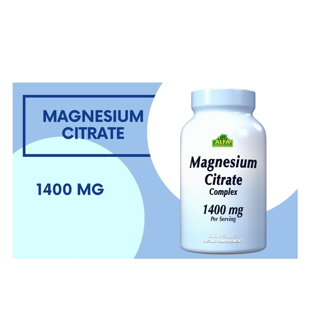 MAGNESIUM CITRATE COMPLEX 1400 MG 60 CAPSULES