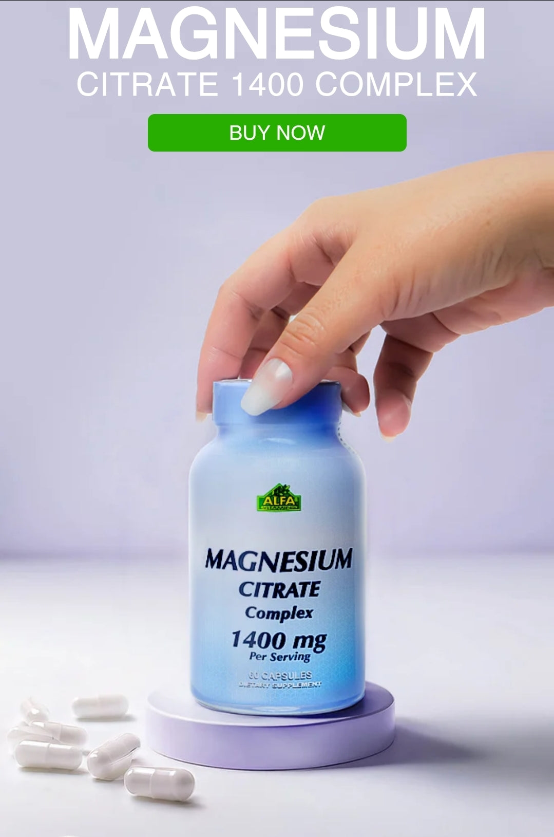 MAGNESIUM CITRATE COMPLEX 1400 MG 60 CAPSULES
