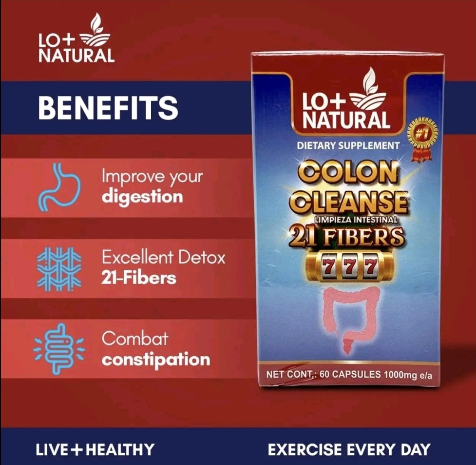LIMPIEZA INTESTINAL COLON CLEANSE NATURAL SUPLEMENT