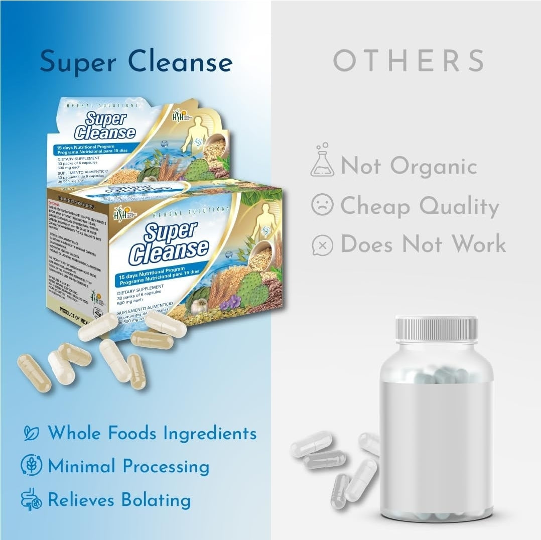 SUPER CLEANSE BY HERBAL SOLUTION 15 DAY EXTRA STRENGTH DETOX