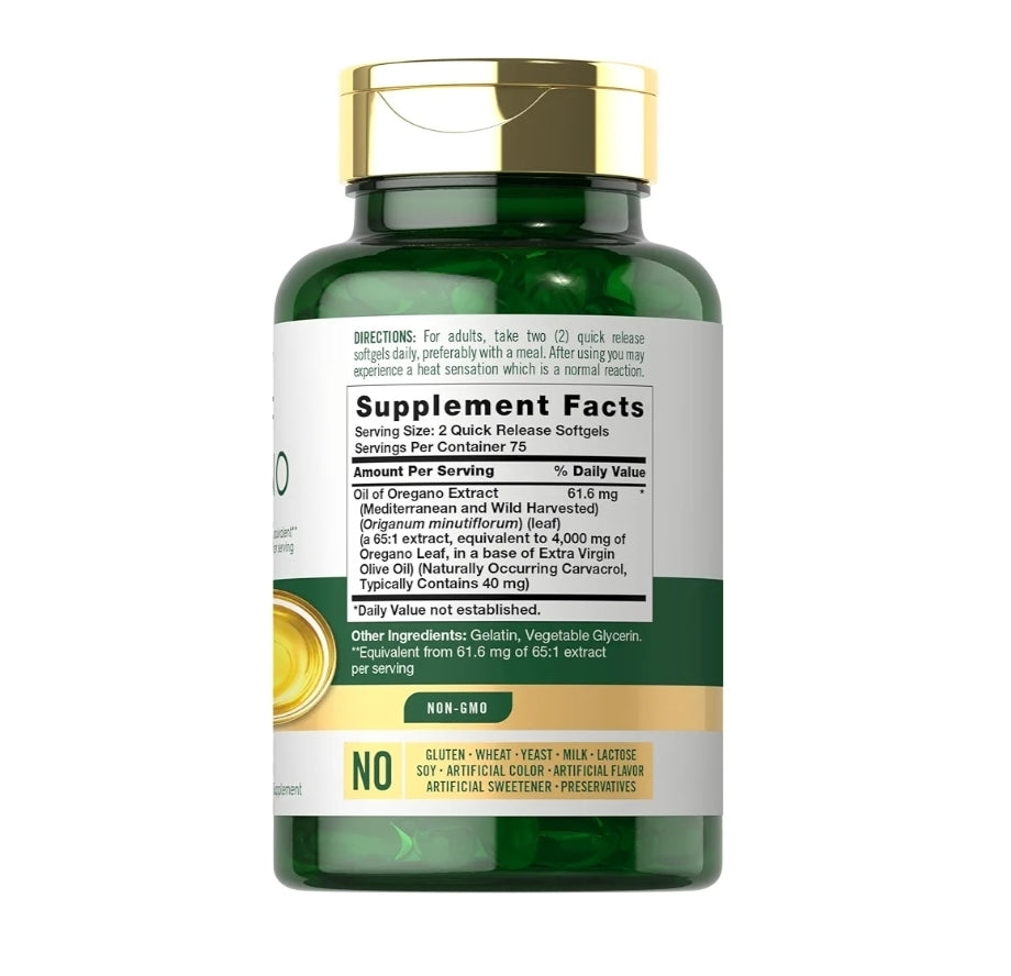 OIL OF OREGANO CAPSULES 4000 mg