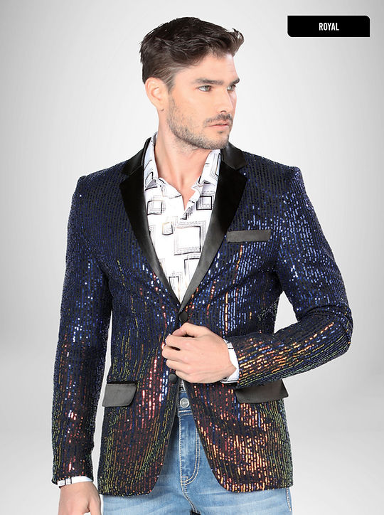 PREMIUM SEQUIN DETAILS TUXEDO BLAZER