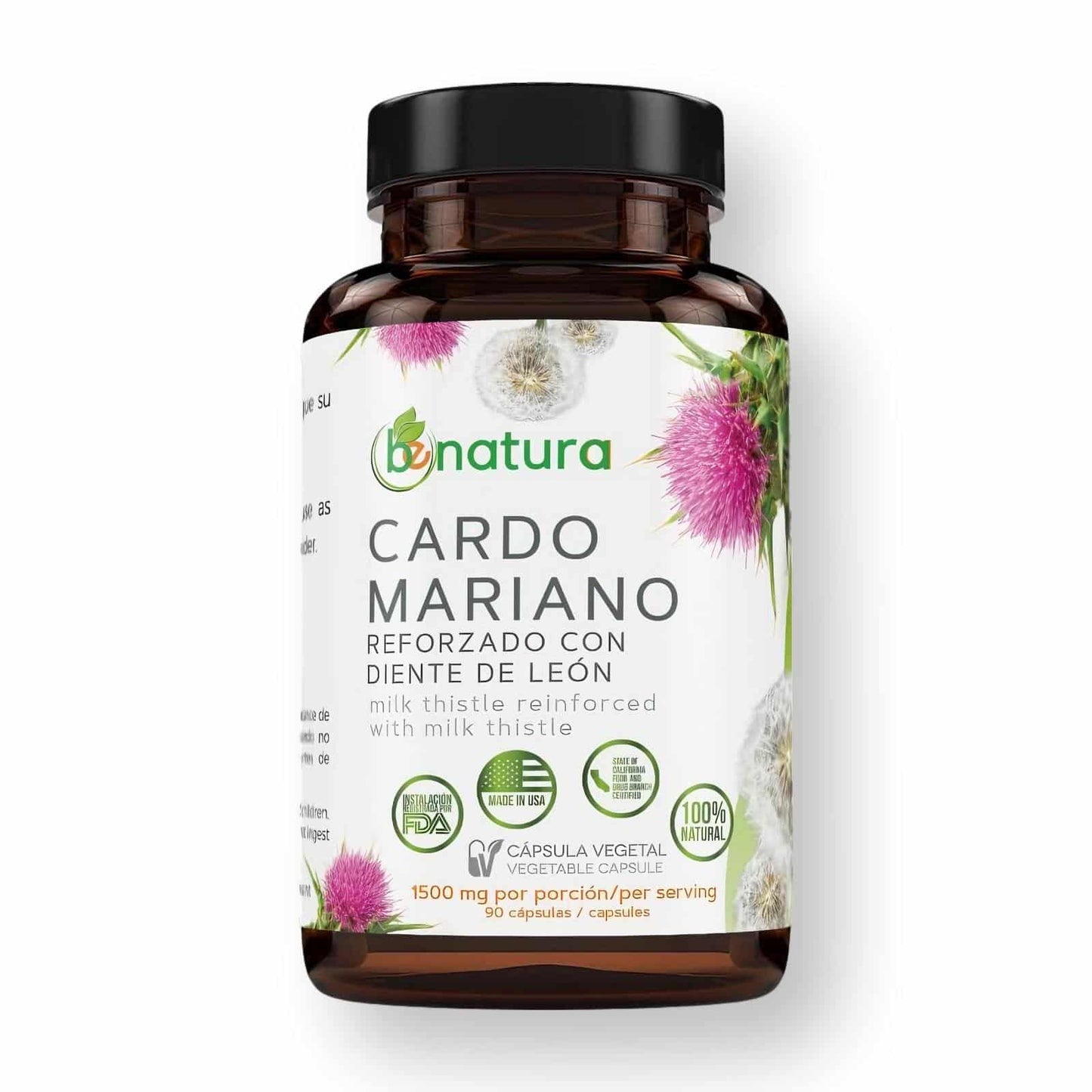 CARDO MARIANO REFORZADO CON DIENTE DE LEON / MILK THISTLE REINFORCED WITH MILK THISTLE ROOT LIVER HEALT SUPPORT
