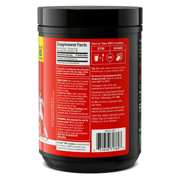 PRO NUTRITION 100% CREATINE POWDER SUPPORT MUSCLE 80 SERVINGS