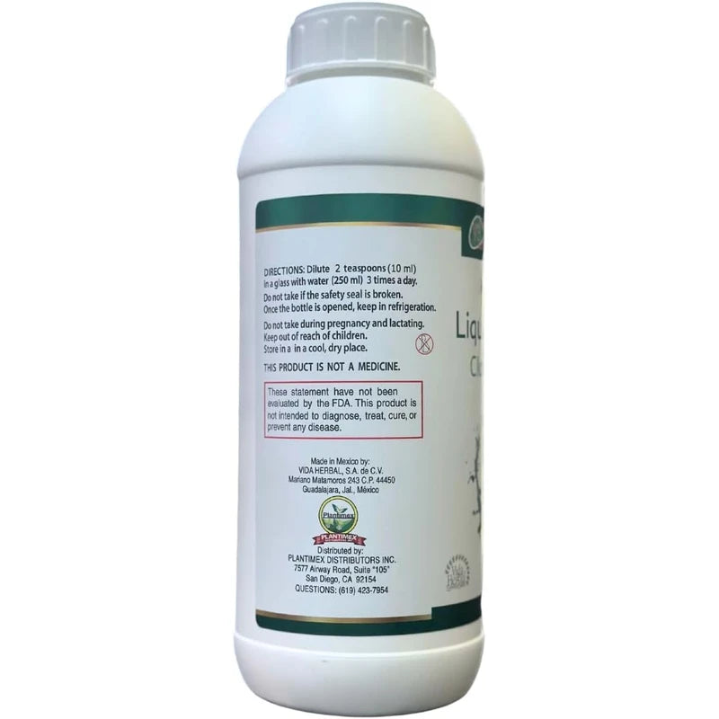 Liquid Chlorophyll - Immunity Support, Detox & Cleanse, Chlorophyll Drops with Spearmint (33.8 Fl Oz) Herbal Supplement Natural Deodorization Clorofila Liquida 1LT