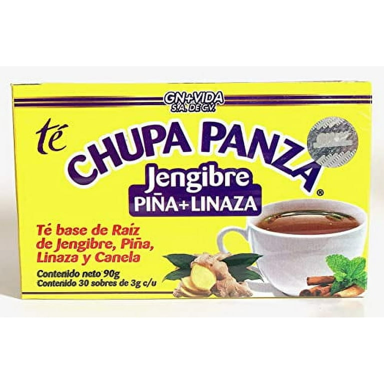 TEA CHUPA PANZA BASED ONGINGER ROOT PINEAPPLE FLAX SEED AND CINNAMON