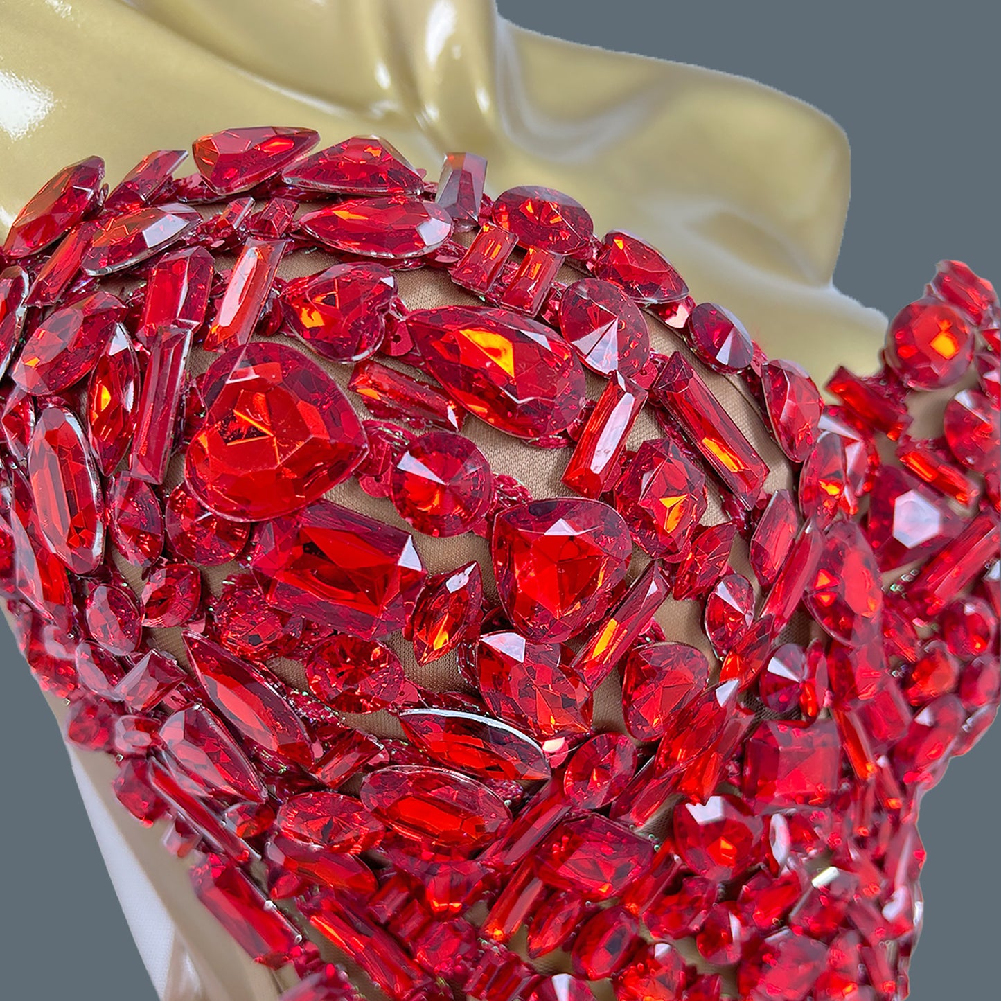 RUBI STRAPLES HEART RUCHED SKIRT SET