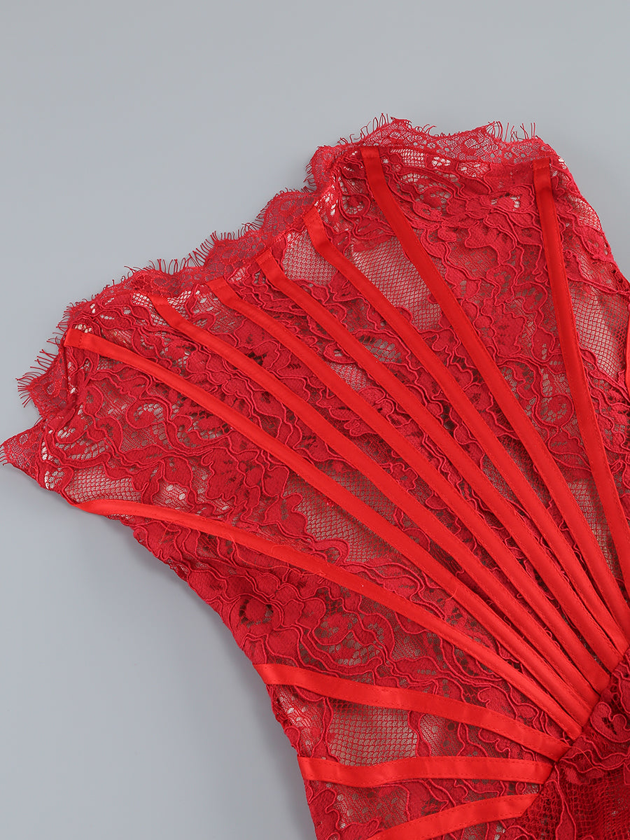 CARLOTA LACE CORSET BUSTIER MINI DRESS