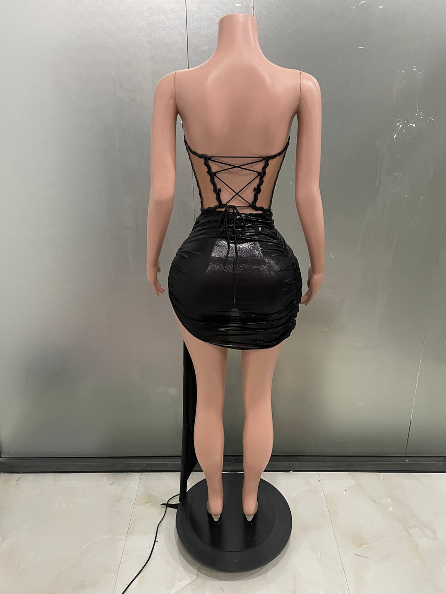 DIAMONDS CORSET SET TOP AND SKIRT