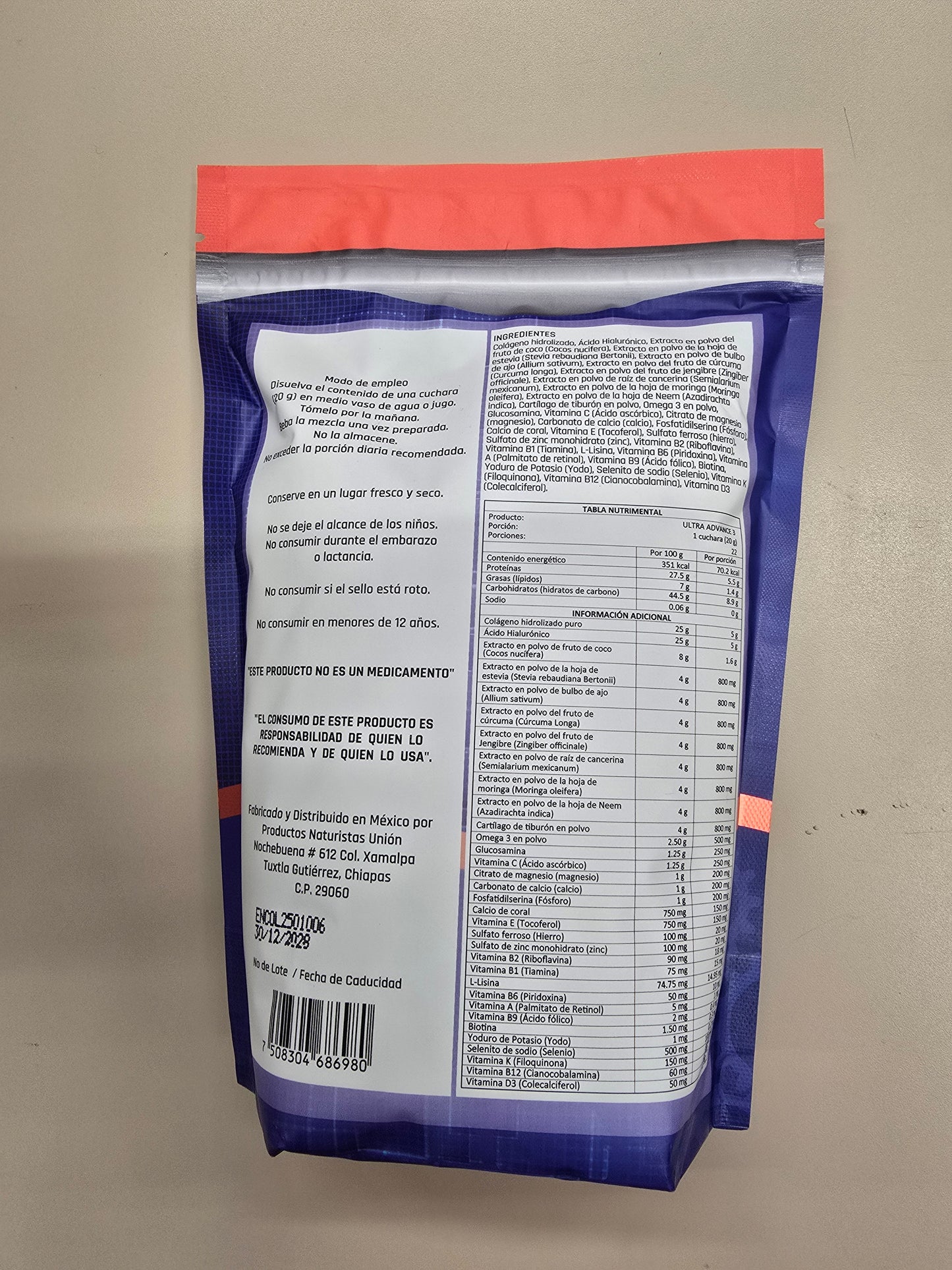 ULTRA ADVANCE COLAGENO HIDROLIZADO 440g POLVO