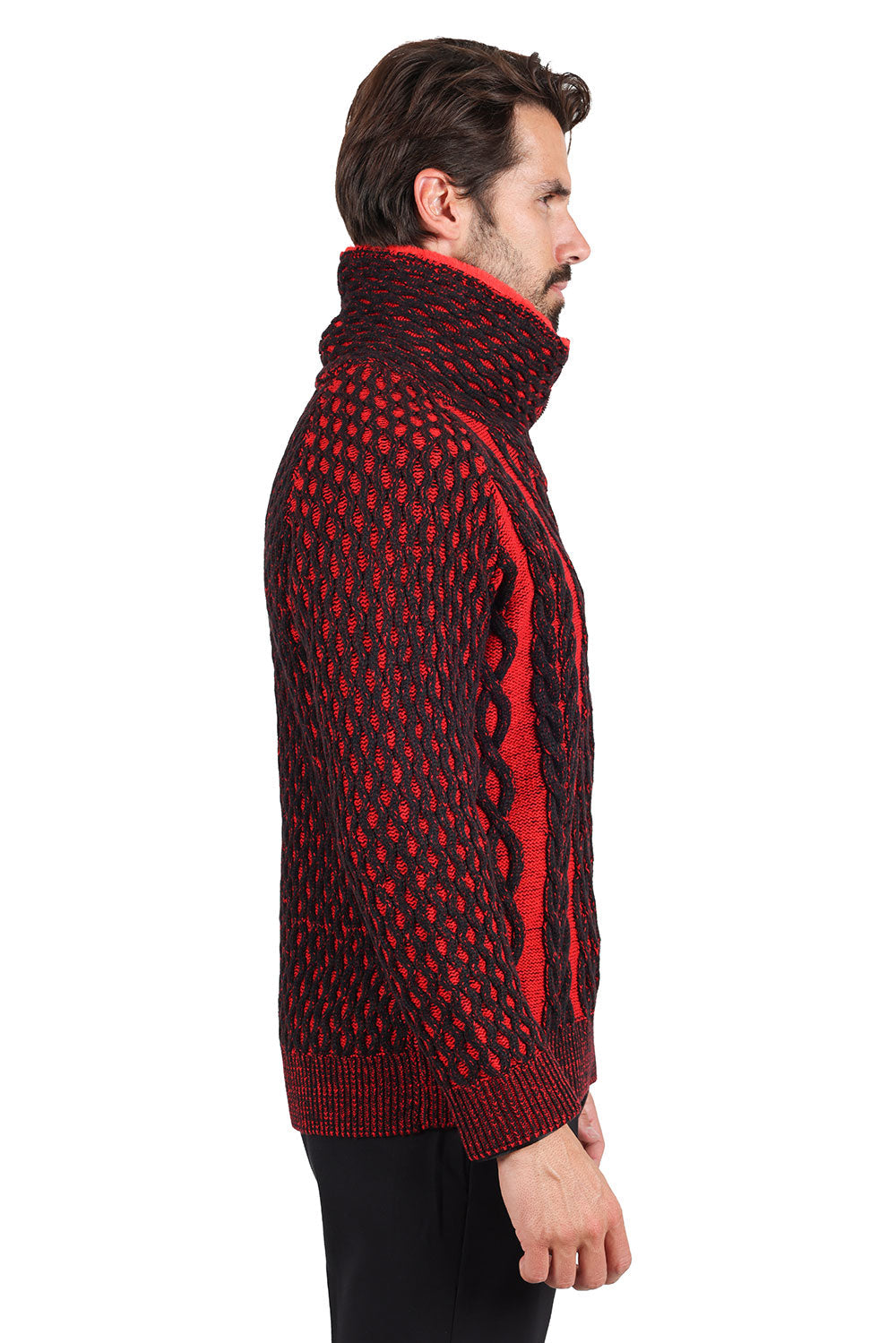 MICHA TURTLE NECK ZIP-UP MEN SWEATER