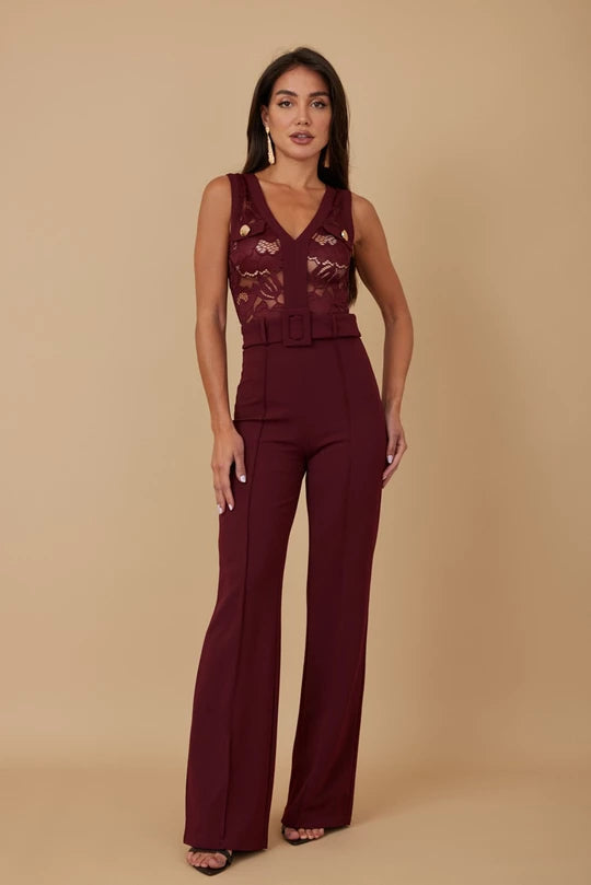 CELINE BELTED JUMPSUIT