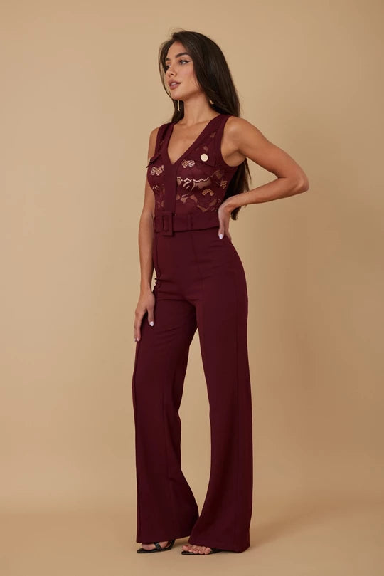 CELINE BELTED JUMPSUIT