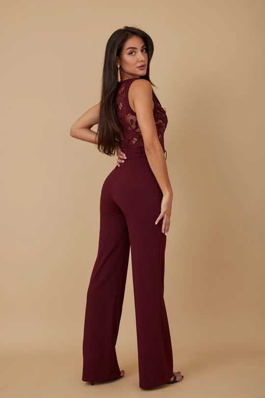 CELINE BELTED JUMPSUIT