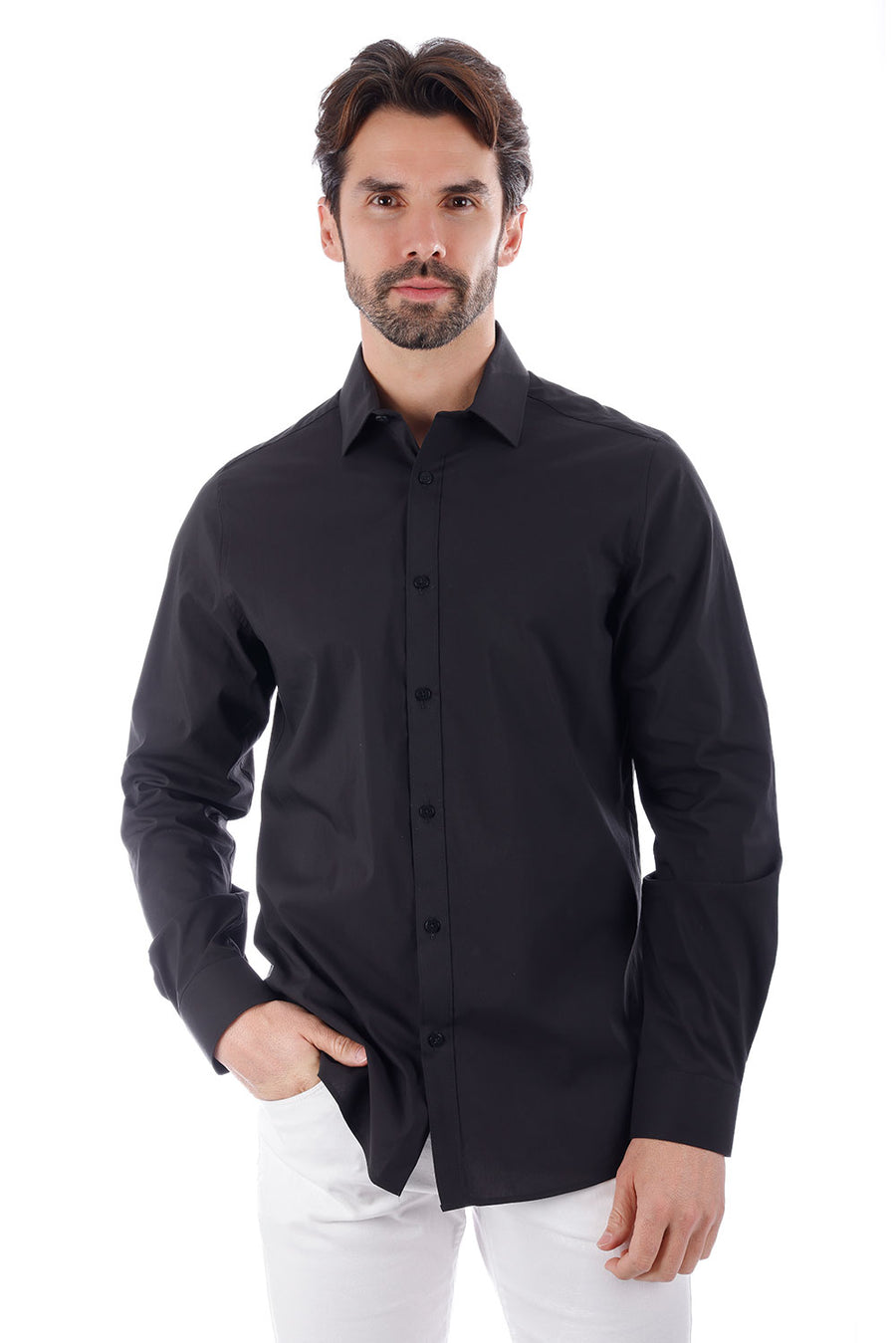 PLAIN PREMIUM MEN'S LONG SLEEVE SHIRT