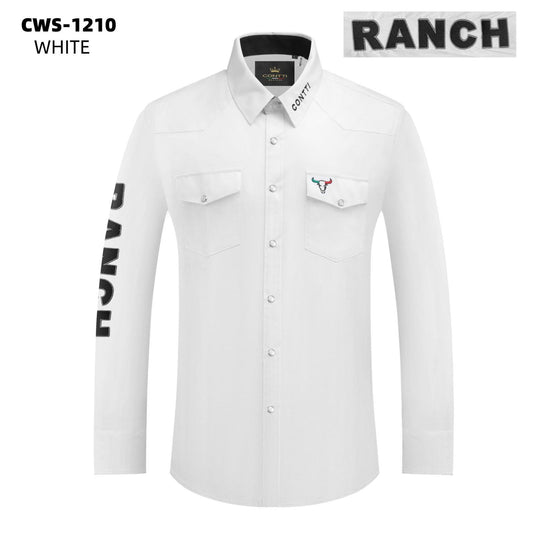 WESTERN COWBOY SHIRT WITH EMBROIDERED LETTER