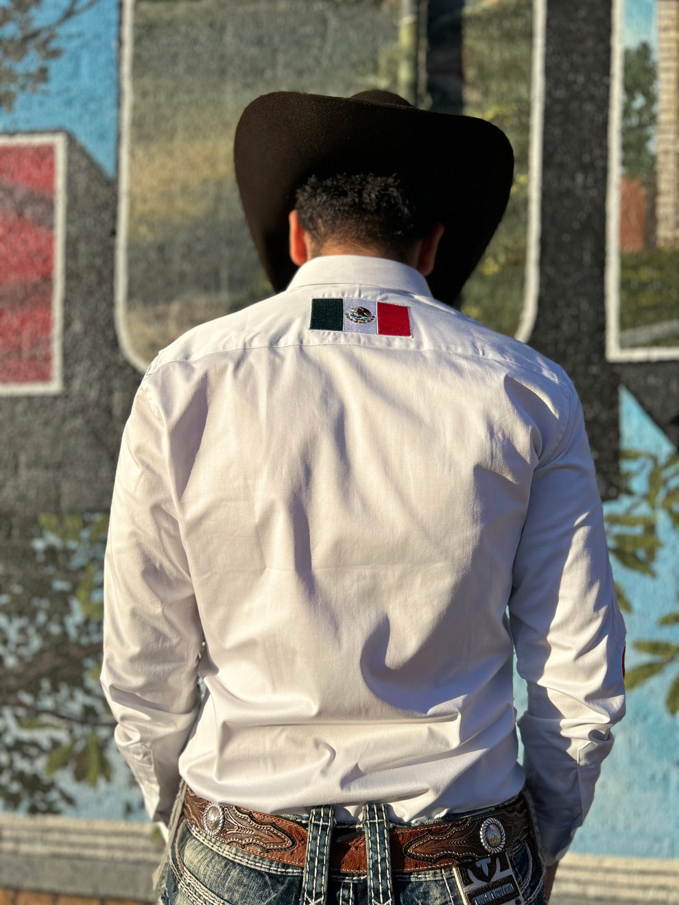 MEN'S SNAP POCKETS MÉXICO EMBROIDERED WESTERN SHIRT