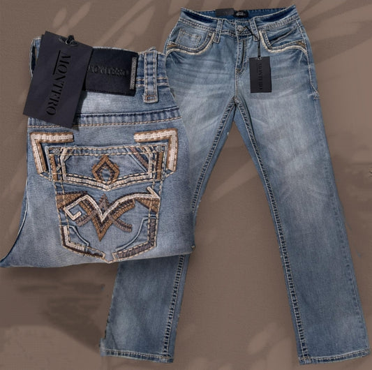 MODERN BOOT CUT EMBROIDERED JEAN'S