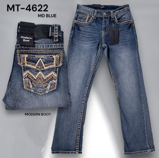 MODERN BOOT CUT EMBROIDERED JEAN'S