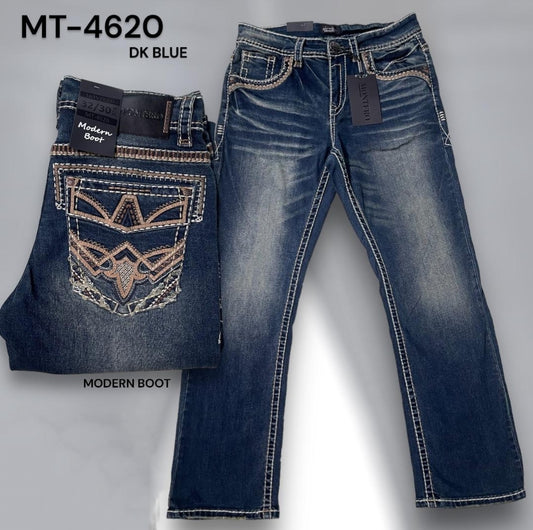 MODERN BOOT CUT EMBROIDERED JEAN'S