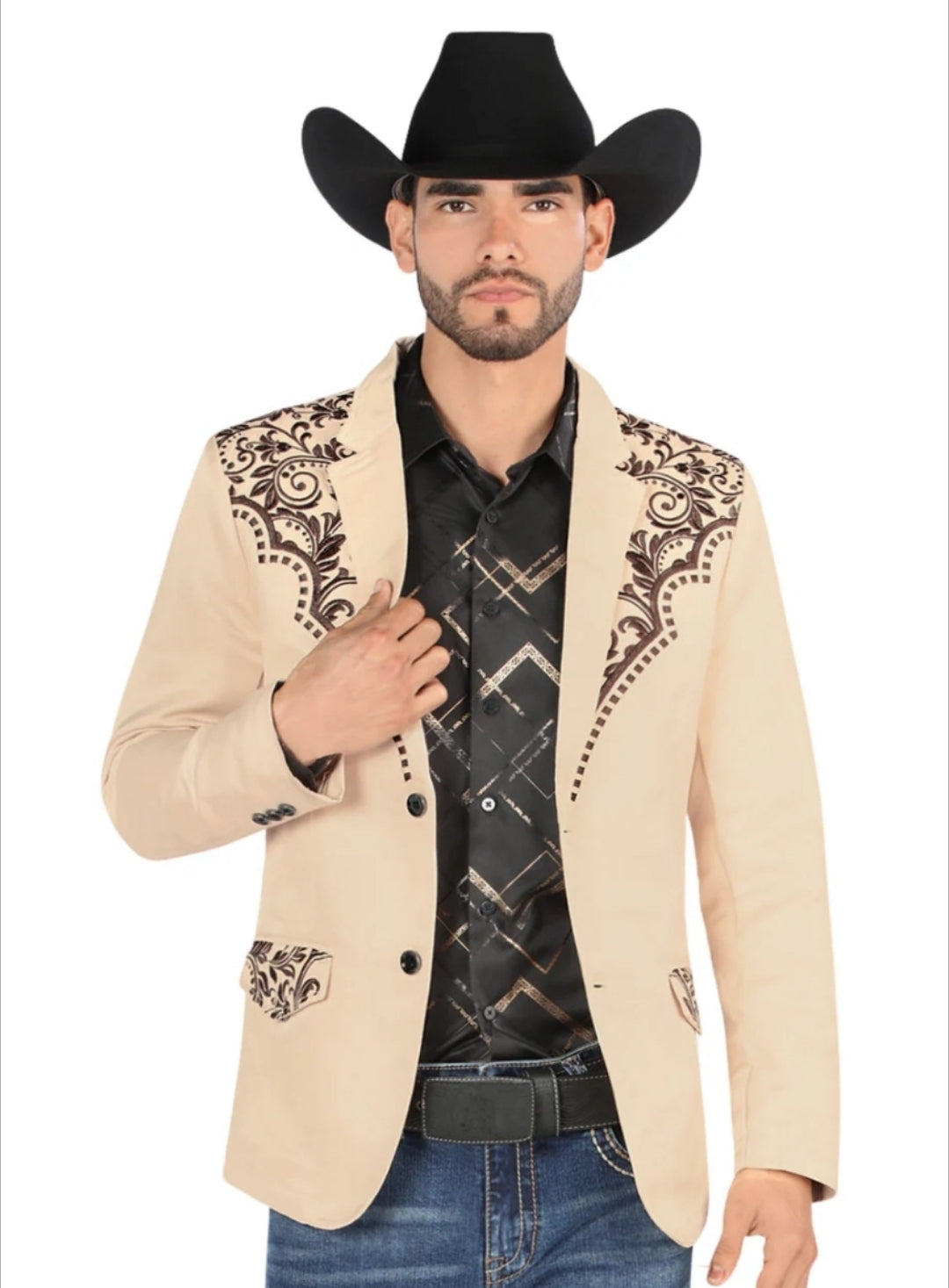 EMBROIDERED MEN MODERN FIT BLAZER