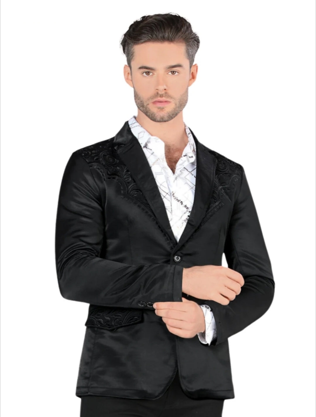 EMBROIDERED MEN MODERN FIT BLAZER